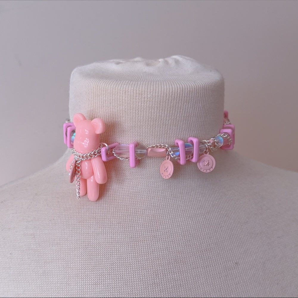 Pink Choker Necklace - Picture 2 of 6